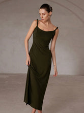 Aveloria Rosie Sexy Italian Romantic Twisted Strap Bodycon Maxi Knit Dress With Waistline For Women